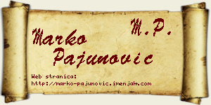 Marko Pajunović vizit kartica